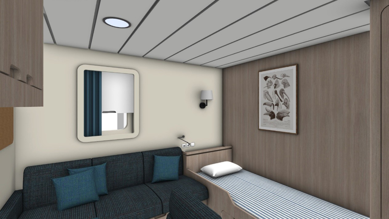 Enkeltkammer på Dana V. Rendering